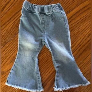 Baileys Blossoms bell bottom jeans size 6-9 months
